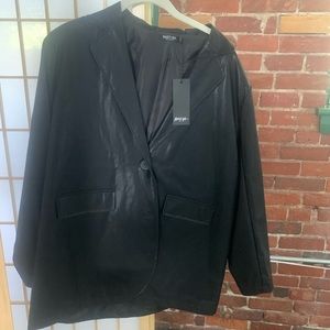 Faux leather jacket with tags! 🏍💀🖤